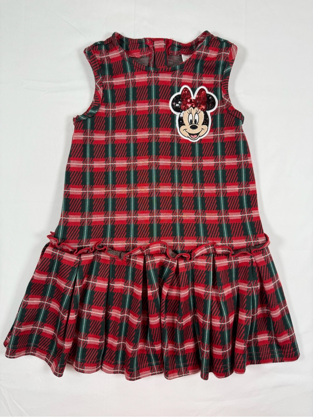 DISNEY Minnie Mouse Christmas Tartan Plaid Character Holiday Dress Festive 5